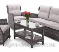 опис
Набір садових меблів
Siena
колір: сірий/світло-сірий
Склад набору: диван, 2. . фото 5