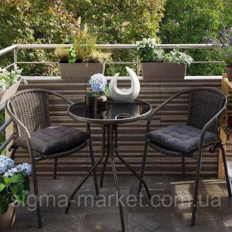 Набір садових меблів балкон стіл +4 стільці Польща 
Набір меблів Bistro, що скла. . фото 4