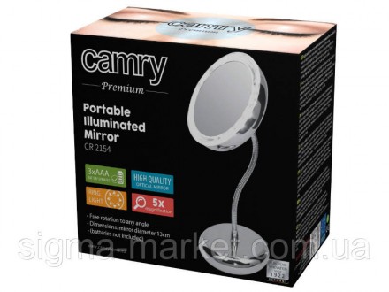 Camry випрямляюча щітка + дзеркало зі світлодіодною підсвіткою Ідеальний набір д. . фото 11
