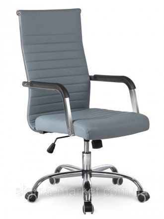 Дизайнерський офісний стілець Sofotel Бостон. Крісло зі спинкою та хромованими е. . фото 2