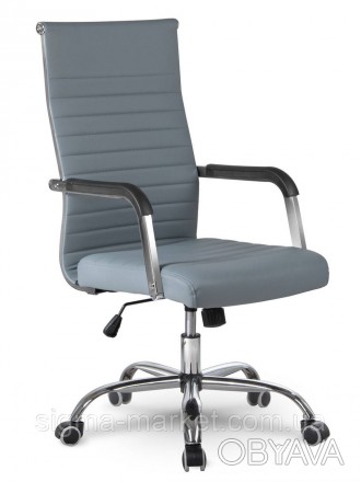 Дизайнерський офісний стілець Sofotel Бостон. Крісло зі спинкою та хромованими е. . фото 1
