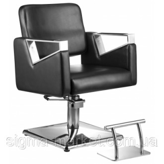 Перукарське крісло Tomas елегантно з хромованою підставкою для ніг. Безкомпроміс. . фото 2