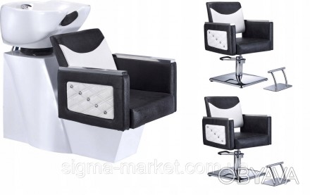 Крісло-мийка перукарня EVE + 2 крісла + 2 підставки