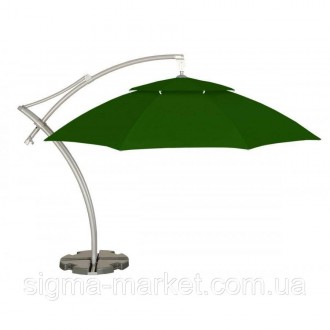 Садова парасолька Ібіца 420 см зелена Елегантна парасолька Ibiza вирізняється ор. . фото 2