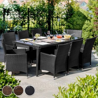 Садові меблі Технораттан Монако чорно-коричневий Завдяки нашому зручному й елега. . фото 11