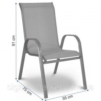 Садовий стілець Болонья змішаний сірий Стілець BOLOGNA — це відповідь на доступн. . фото 6