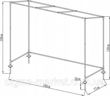 Теплиця для томатів - 200x78x130 / 150 
Теплиця для томатів Aster II 200x78x130 . . фото 4