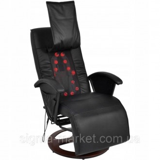 Опис
VidaXL Shiatsu Massage Chair Чорний Штучна шкіра
Це високоякісне масажне кр. . фото 2