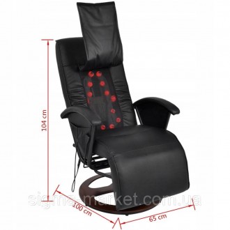 Опис
VidaXL Shiatsu Massage Chair Чорний Штучна шкіра
Це високоякісне масажне кр. . фото 10