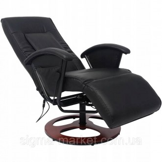 Опис
VidaXL Shiatsu Massage Chair Чорний Штучна шкіра
Це високоякісне масажне кр. . фото 4