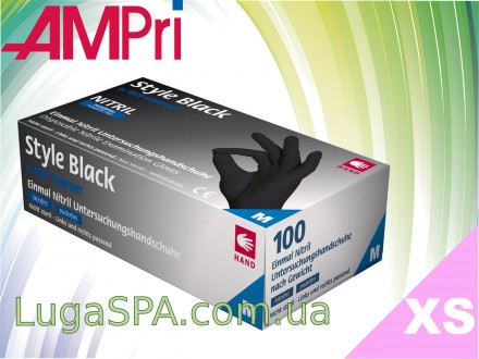 Перчатки нитриловые без пудры Style color Black, AMPri. Киев. фото 1 Перчатки нитриловые без пудры Style color Black, AMPri. Киев. фото 1