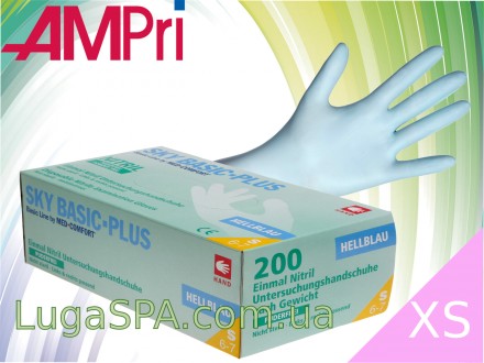 Перчатки нитриловые без пудры Ampri BLUE BASIC PLUS (200 шт). Киев. фото 1 Перчатки нитриловые без пудры Ampri BLUE BASIC PLUS (200 шт). Киев. фото 1
