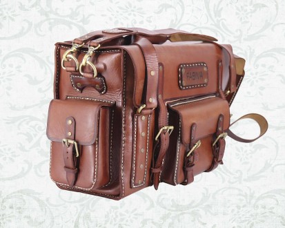 Мужская кожаная сумка для путешествий EXPLORER в винтажном стиле (с патиной).

. . фото 9