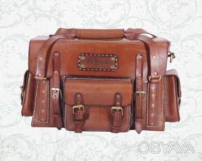 Мужская кожаная сумка для путешествий EXPLORER в винтажном стиле (с патиной).

. . фото 1