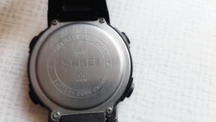 Наручные электронные часы Skmei 1560 Black (противоударные, водостойкие). 
Функ. . фото 4
