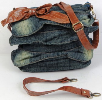 Женская сумка Fashion jeans bag темно-синяя Jeans6012 navy
Описание:
	Сумка закр. . фото 6