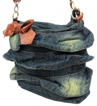 Женская сумка Fashion jeans bag темно-синяя Jeans6012 navy
Описание:
	Сумка закр. . фото 5