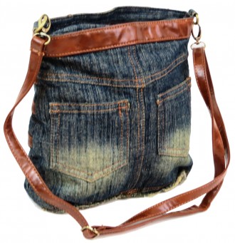 Джинсовая сумка Fashion jeans bag темно-синяя Jeans8057 navy
Описание:
	Лицевую . . фото 6