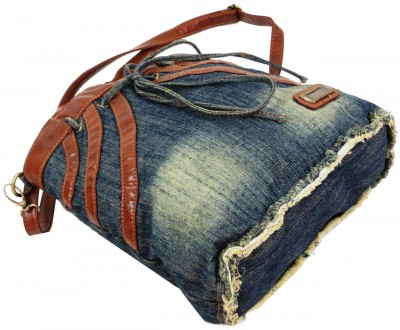 Джинсовая сумка Fashion jeans bag темно-синяя Jeans8057 navy
Описание:
	Лицевую . . фото 7