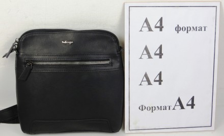 Мужская кожаная сумка на плечо Mykhail Ikhtyar, Украина черная 45043 black
Описа. . фото 11