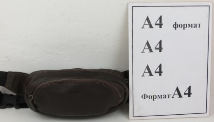 Кожаная сумка на пояс, бананка Mykhail Ikhtyar, Украина коричневая 80040 brown
О. . фото 6