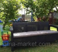 
Диван для саду — Corfu Love Seat Max капучино, коричневий, чорний, білий
3-місн. . фото 7