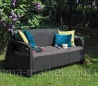
Диван для саду — Corfu Love Seat Max капучино, коричневий, чорний, білий
3-місн. . фото 4