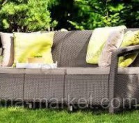 
Диван для саду — Corfu Love Seat Max капучино, коричневий, чорний, білий
3-місн. . фото 8