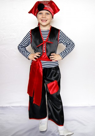  
Дитячий карнавальний костюм для хлопчика «ПІРАТ»
Основна тканина: атлас
Оздобл. . фото 3