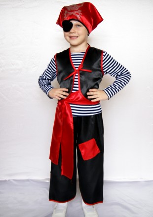  
Дитячий карнавальний костюм для хлопчика «ПІРАТ»
Основна тканина: атлас
Оздобл. . фото 2