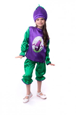 Детский карнавальный костюм " Баклажан "
Костюм состоит из: рубашки с изображени. . фото 2