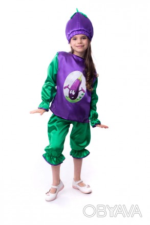 Детский карнавальный костюм " Баклажан "
Костюм состоит из: рубашки с изображени. . фото 1