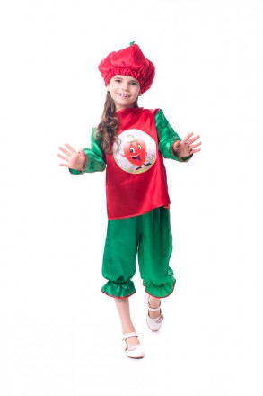 Детский карнавальный костюм "Перец" сладкий
 Костюм состоит из: рубашки с изобра. . фото 3