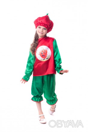 Детский карнавальный костюм "Перец" сладкий
 Костюм состоит из: рубашки с изобра. . фото 1