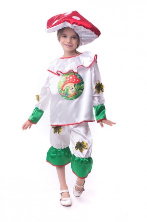 Детский маскарадный костюм "Мухомора"
 Костюм состоит из: рубашки с изображением. . фото 2
