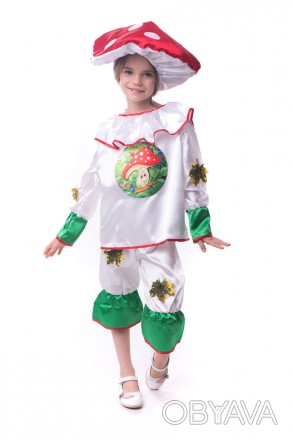 Детский маскарадный костюм "Мухомора"
 Костюм состоит из: рубашки с изображением. . фото 1