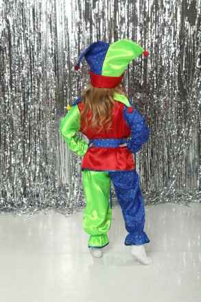 Маскарадный детский костюм "Скоморох" (Арлекин)
 Костюм состоит из: рубашка с ор. . фото 3