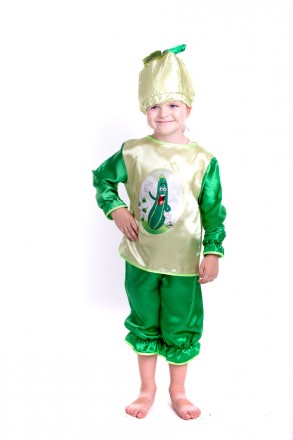 Детский карнавальный костюм "Кабачок"
 Костюм состоит из: рубашки с изображением. . фото 2