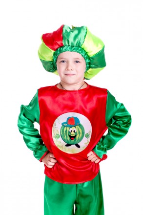 Детский карнавальный костюм "Арбуз"
 Костюм состоит из: рубашки с изображением я. . фото 3