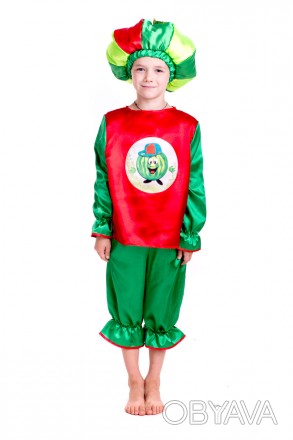 Детский карнавальный костюм "Арбуз"
 Костюм состоит из: рубашки с изображением я. . фото 1