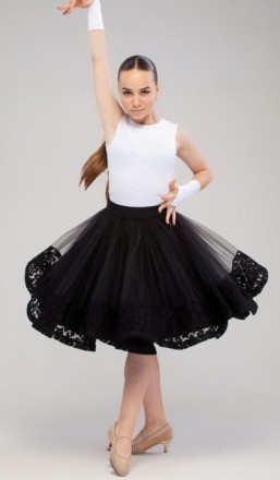 Рейтинговое платье "Блюз" №857 с перчатками. Купальник + юбка.На фото . . фото 2