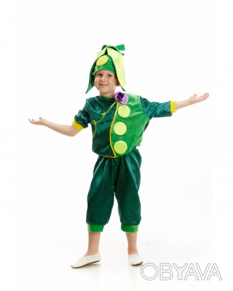 Детский карнавальный костюм "Горох"
 Костюм состоит из: рубашки с изображением г. . фото 1