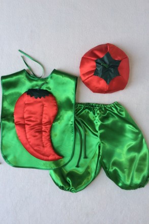 Детский карнавальный костюм "Перец" 
 Костюм состоит из: рубашки с изображением . . фото 5
