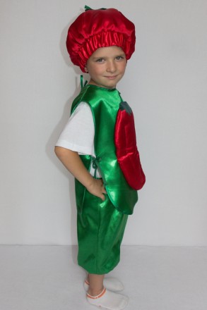 Детский карнавальный костюм "Перец" 
 Костюм состоит из: рубашки с изображением . . фото 3