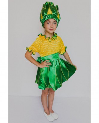 Дитячий карнавальний костюм "Кукурудза"
 Костюм состоит из: платья, головного уб. . фото 4