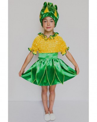 Детский карнавальный костюм "Кукуруза"
 Костюм состоит из: платья, головного убо. . фото 2