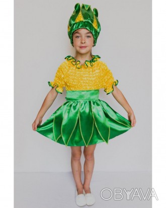Детский карнавальный костюм "Кукуруза"
 Костюм состоит из: платья, головного убо. . фото 1