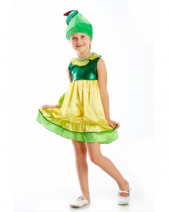 Детский карнавальный костюм "Груша"
 Костюм состоит из: платья и головного убора. . фото 3