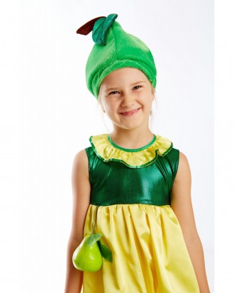 Детский карнавальный костюм "Груша"
 Костюм состоит из: платья и головного убора. . фото 4