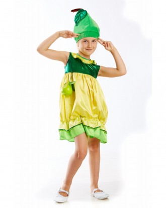 Детский карнавальный костюм "Груша"
 Костюм состоит из: платья и головного убора. . фото 2